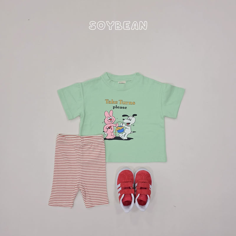 Soybean - Korean Children Fashion - #minifashionista - Striped Leggings - 11