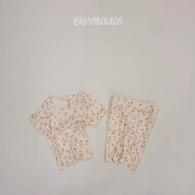 Soybean - Korean Children Fashion - #minifashionista - Summer Flower Pajama Set - 10