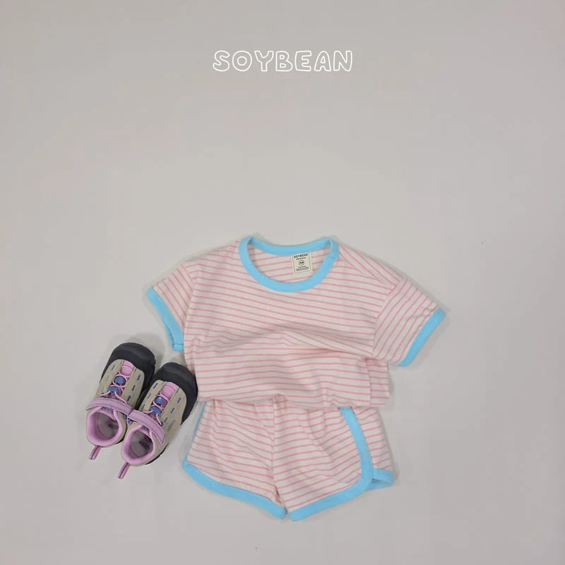 Soybean - Korean Children Fashion - #prettylittlegirls - Ringer Stripe Set - 3