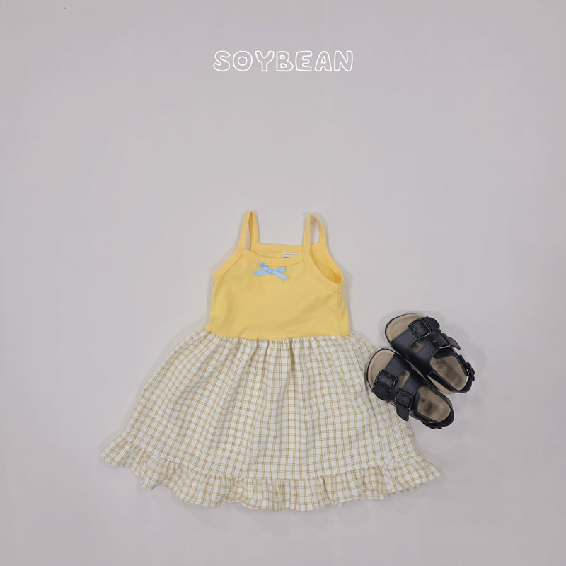 Soybean - Korean Children Fashion - #stylishchildhood - Frill Ribbon Sleeveless One-piece - 3