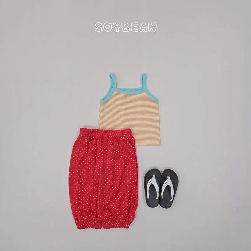 Soybean - Korean Children Fashion - #stylishchildhood - Striped Strap Sleeveless Top - 3