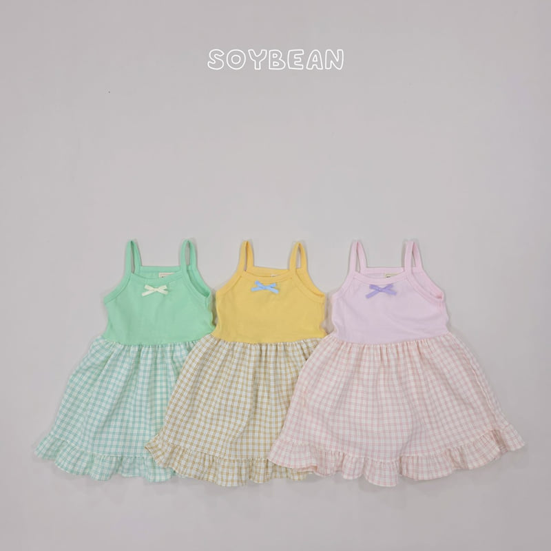 Soybean - Korean Children Fashion - #todddlerfashion - Frill Ribbon Sleeveless One-piece