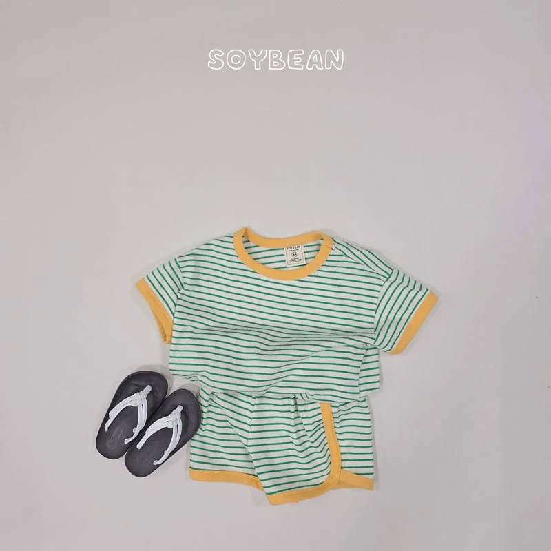 Soybean - Korean Children Fashion - #prettylittlegirls - Ringer Stripe Set - 4