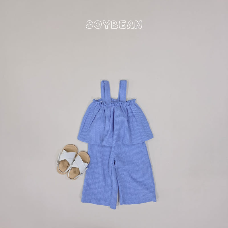 Soybean - Korean Children Fashion - #todddlerfashion - Frill Top Wide Pants Set - 8