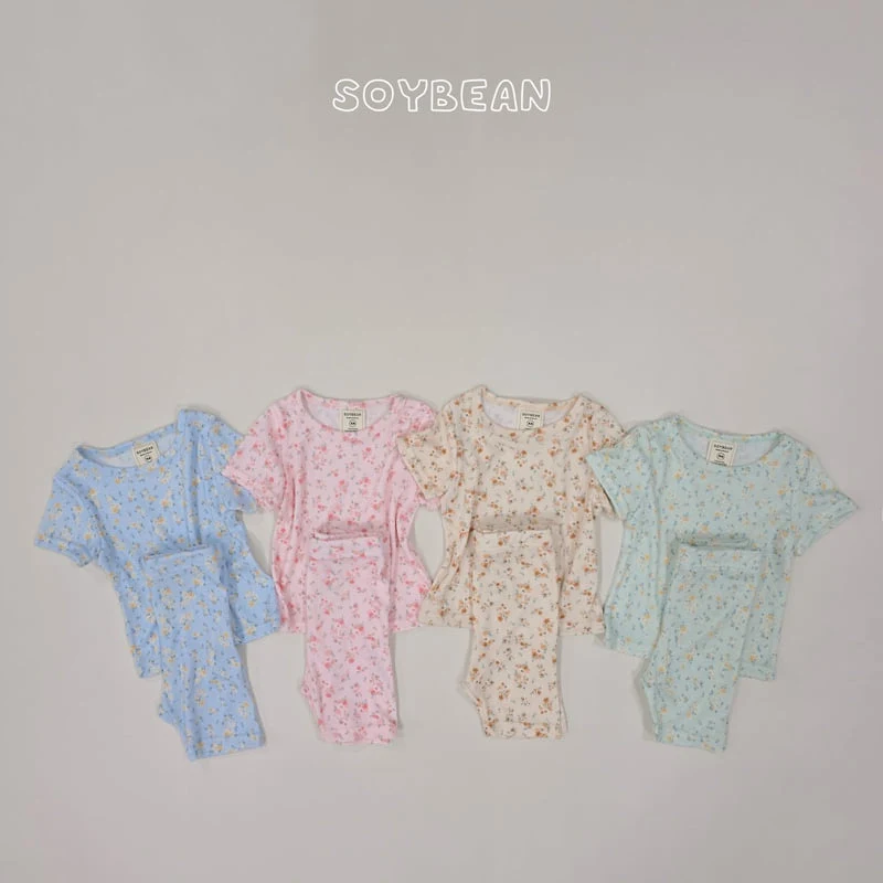 Soybean - Korean Children Fashion - #todddlerfashion - Summer Flower Pajama Set - 12