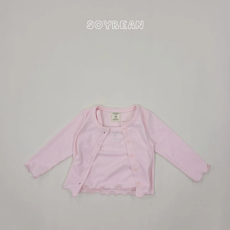 Soybean - Korean Children Fashion - #toddlerclothing - Light Cardigan Set - 12
