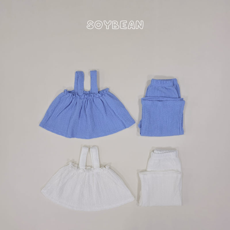 Soybean - Korean Children Fashion - #toddlerclothing - Frill Top Wide Pants Set - 9