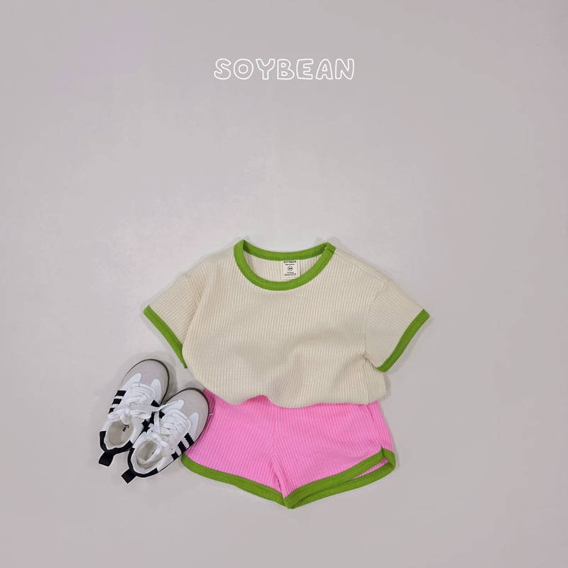 Soybean - Korean Children Fashion - #toddlerclothing - Color Mix Waffle Set - 3