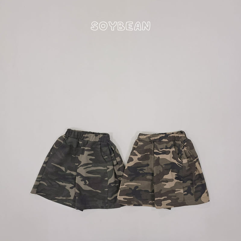 Soybean - Korean Children Fashion - #toddlerclothing - Camo Bermuda Pants