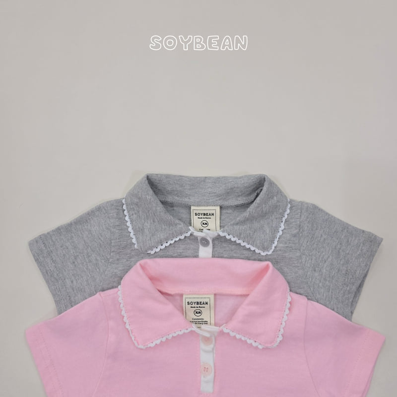Soybean - Korean Children Fashion - #toddlerclothing - Collar Lace Tee - 12