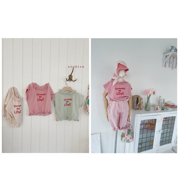Studio M - Korean Children Fashion - #Kfashion4kids - Summer Love Frill Tee