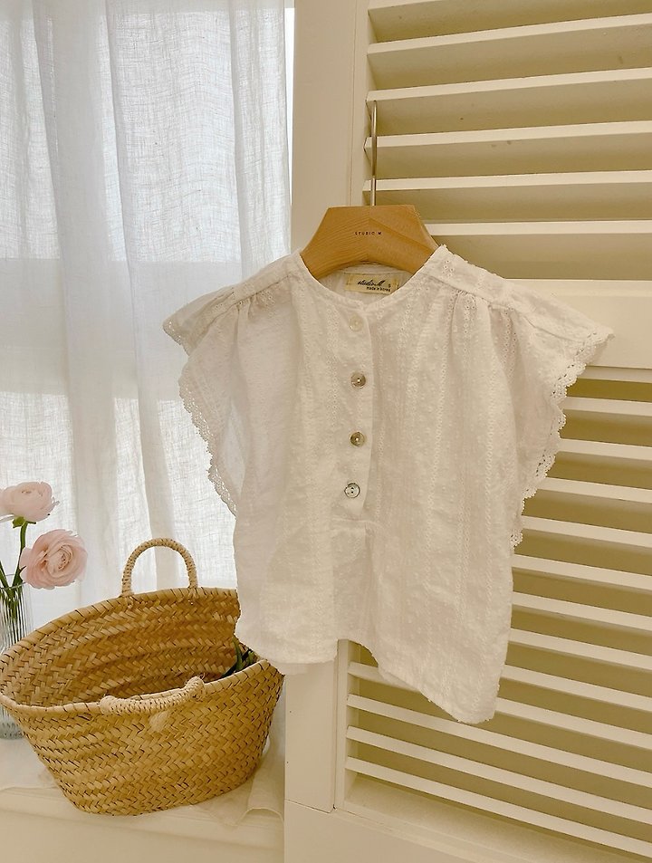 Studio M - Korean Children Fashion - #Kfashion4kids - Zadik Half-Open Blouse - 11
