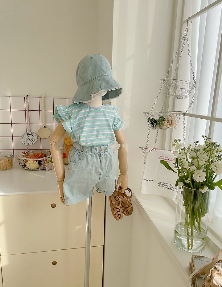 Studio M - Korean Children Fashion - #Kfashion4kids - Sunny Frill Stripe Tee - 3