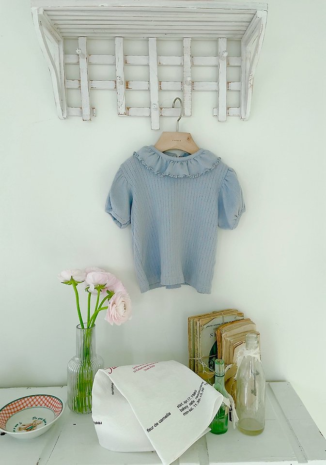 Studio M - Korean Children Fashion - #Kfashion4kids - Bibi Jacquard Frill Tee - 7