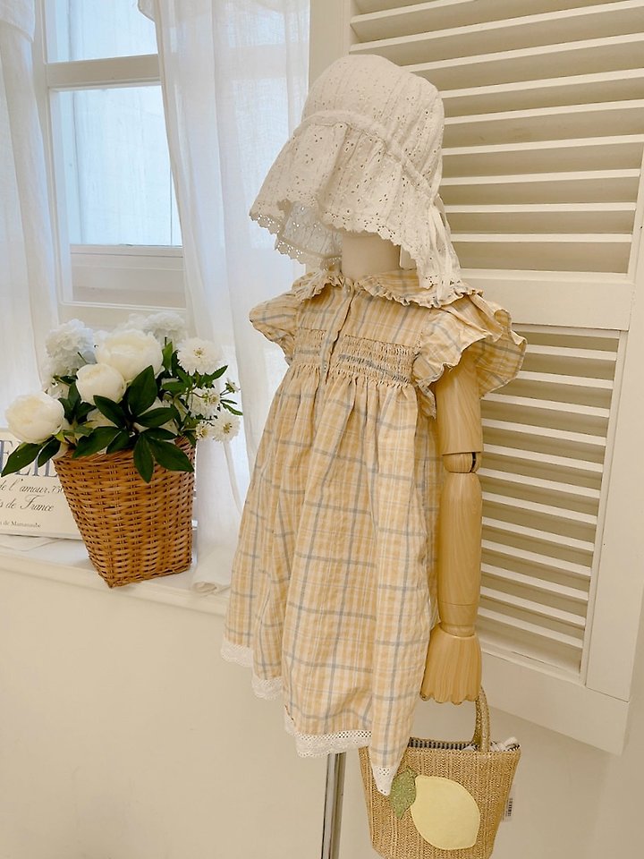 Studio M - Korean Children Fashion - #prettylittlegirls - Vintage Smoke One-piece (White Ivory) - 4