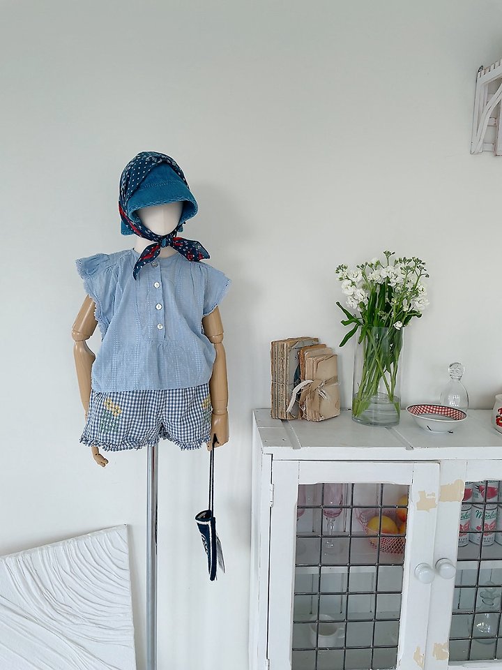 Studio M - Korean Children Fashion - #childofig - Zadik Half-Open Blouse - 2
