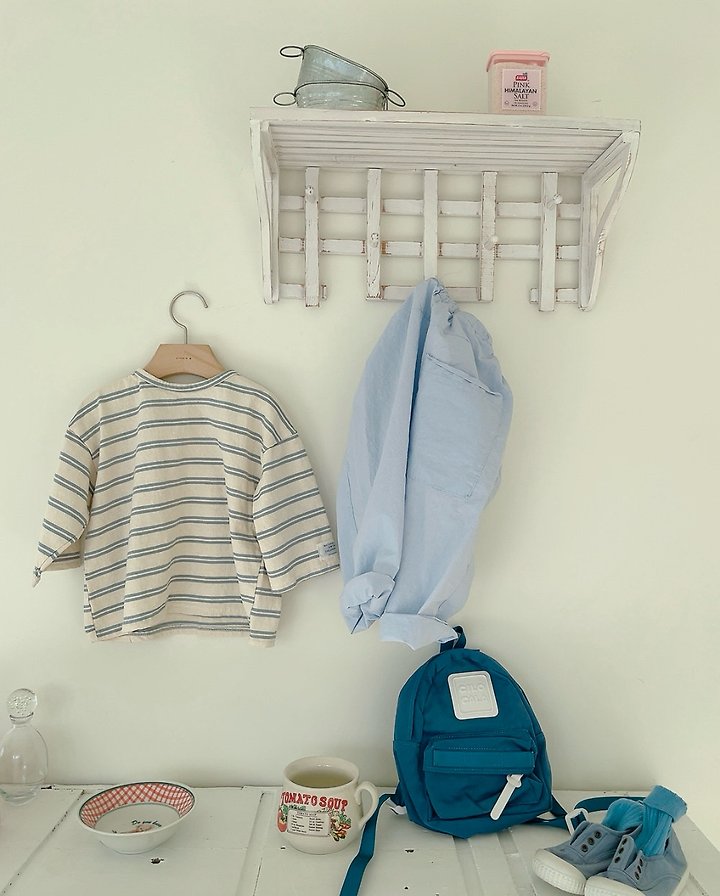 Studio M - Korean Children Fashion - #childofig - Boxy Stripe Tee - 9