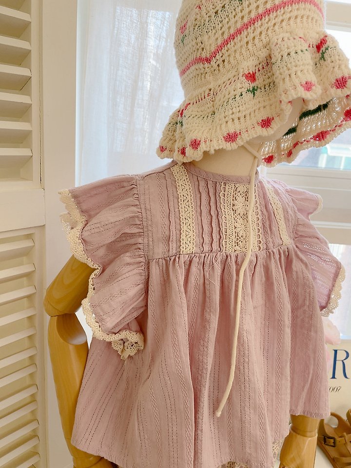 Studio M - Korean Children Fashion - #childofig - Misha Lace Blouse - 5