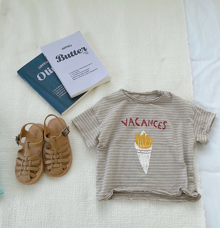 Studio M - Korean Children Fashion - #childofig - French Stripe Tee - 7