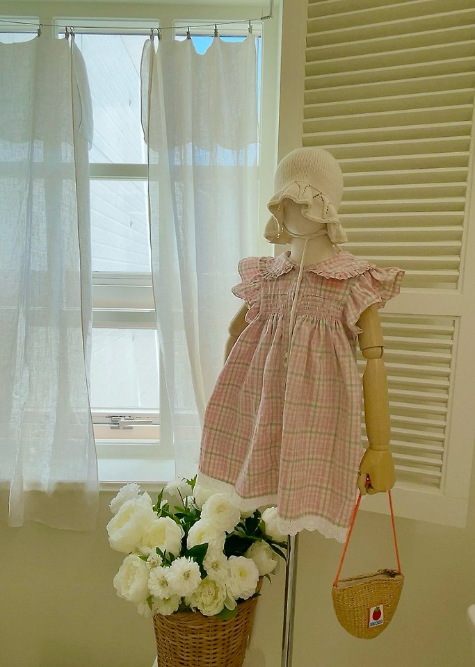 Studio M - Korean Children Fashion - #childrensboutique - Vintage Smoke One-piece (White Ivory) - 6