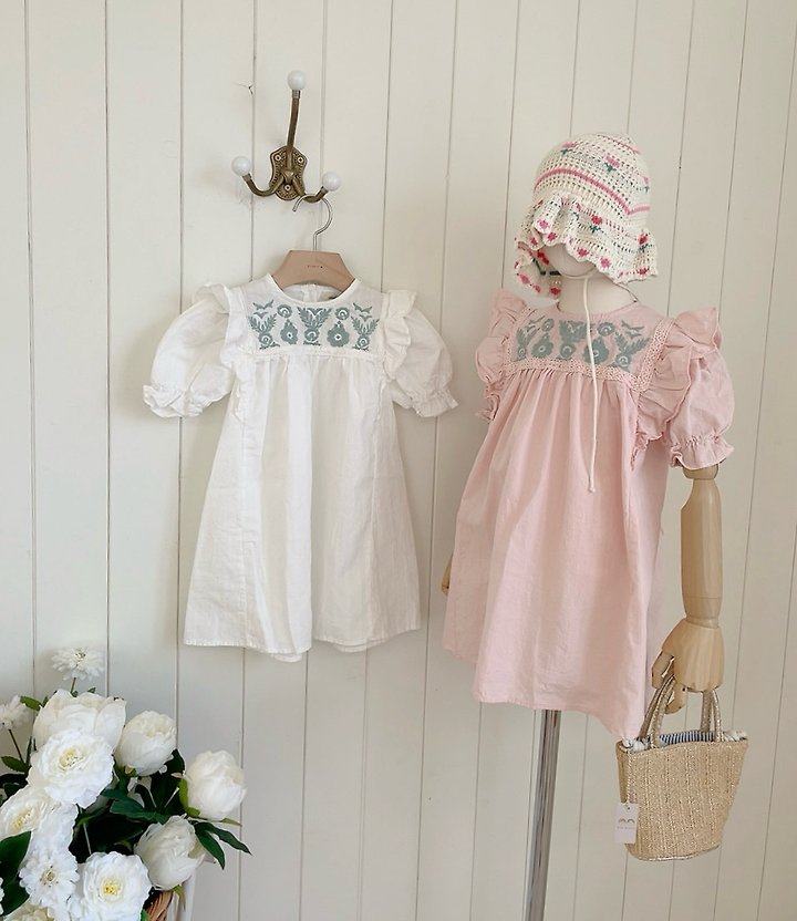 Studio M - Korean Children Fashion - #childrensboutique - Louis Embroidery One-piece - 9