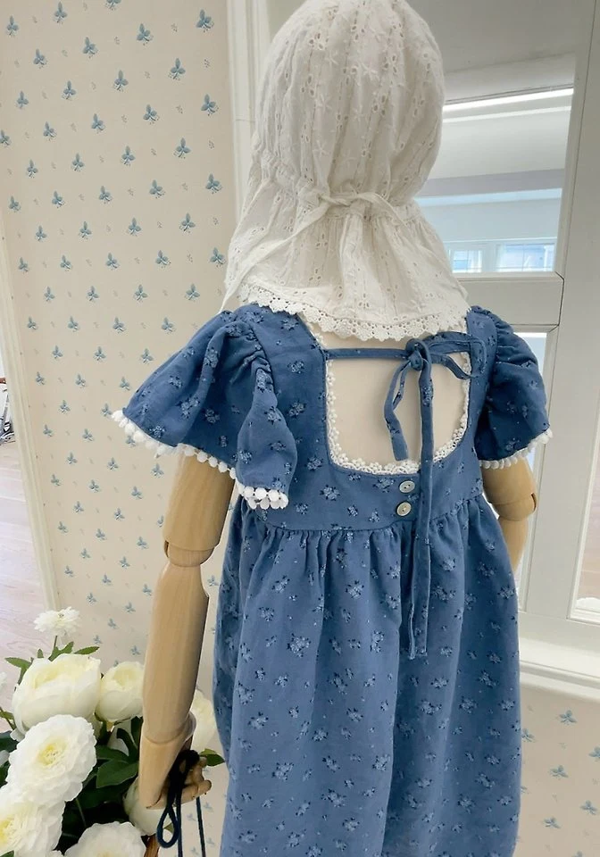 Studio M - Korean Children Fashion - #childofig - Blooming Linen One-piece - 4