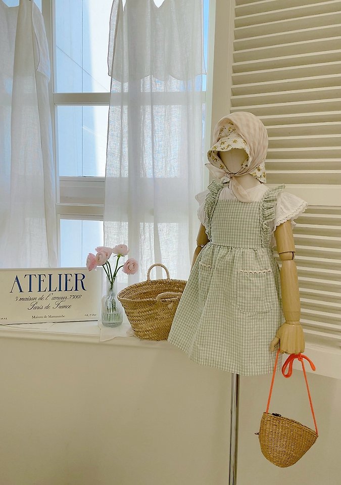 Studio M - Korean Children Fashion - #childrensboutique - Apron One-piece - 4