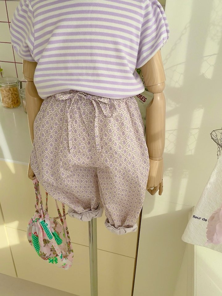 Studio M - Korean Children Fashion - #designkidswear - Nana Strap Flower Pants - 8
