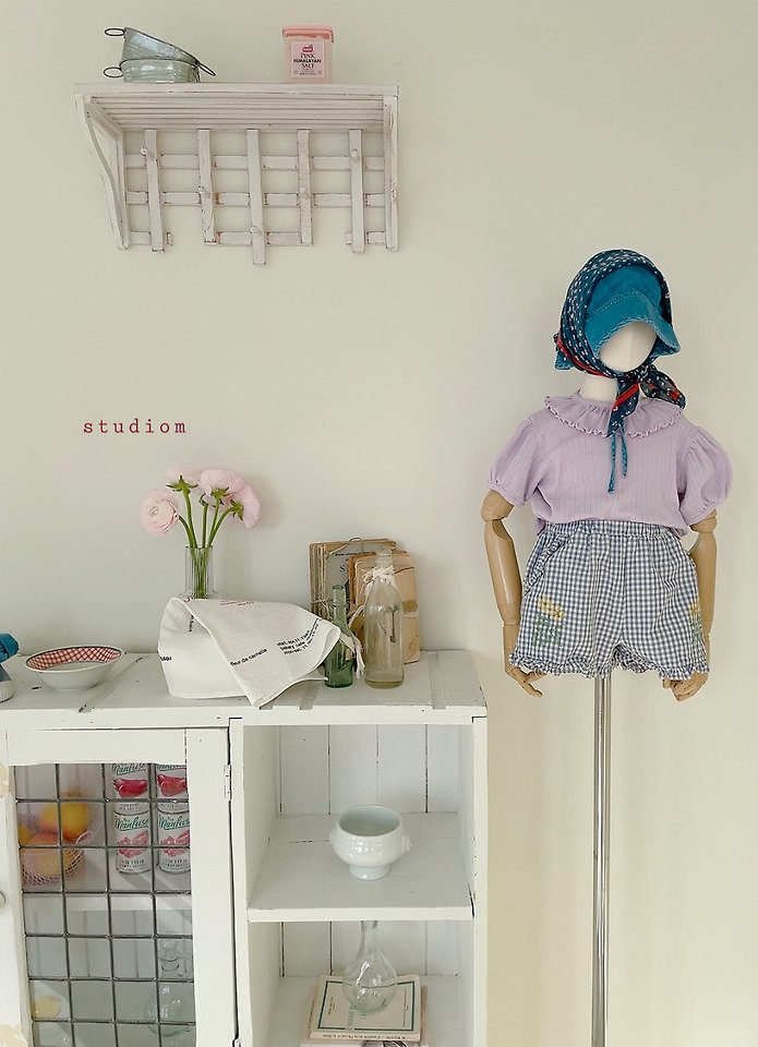 Studio M - Korean Children Fashion - #designkidswear - Bibi Jacquard Frill Tee