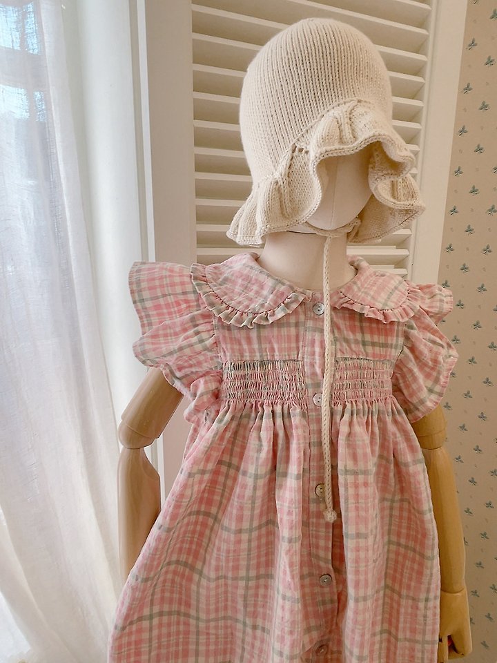Studio M - Korean Children Fashion - #discoveringself - Vintage Smoke One-piece (White Ivory) - 8