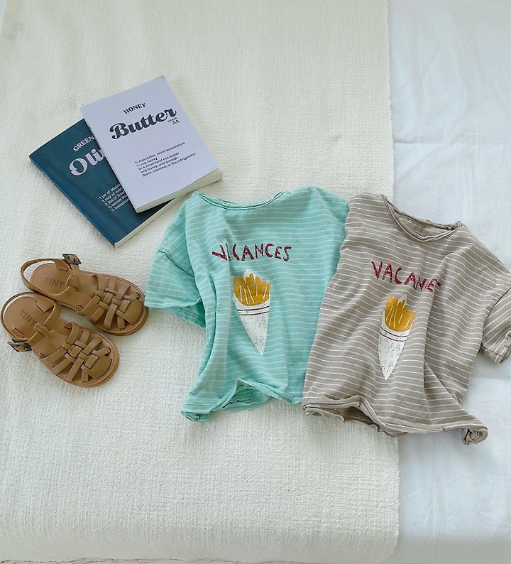 Studio M - Korean Children Fashion - #discoveringself - French Stripe Tee - 10