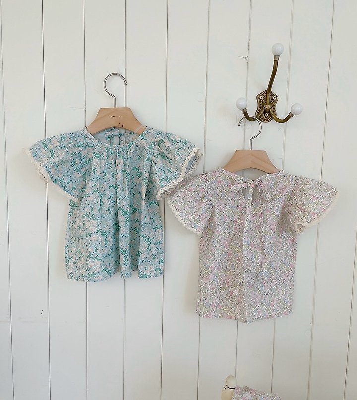 Studio M - Korean Children Fashion - #discoveringself - Paul & Joe Print Back Tie Blouse - 8