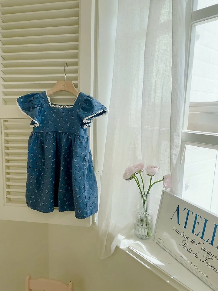 Studio M - Korean Children Fashion - #discoveringself - Blooming Linen One-piece - 6