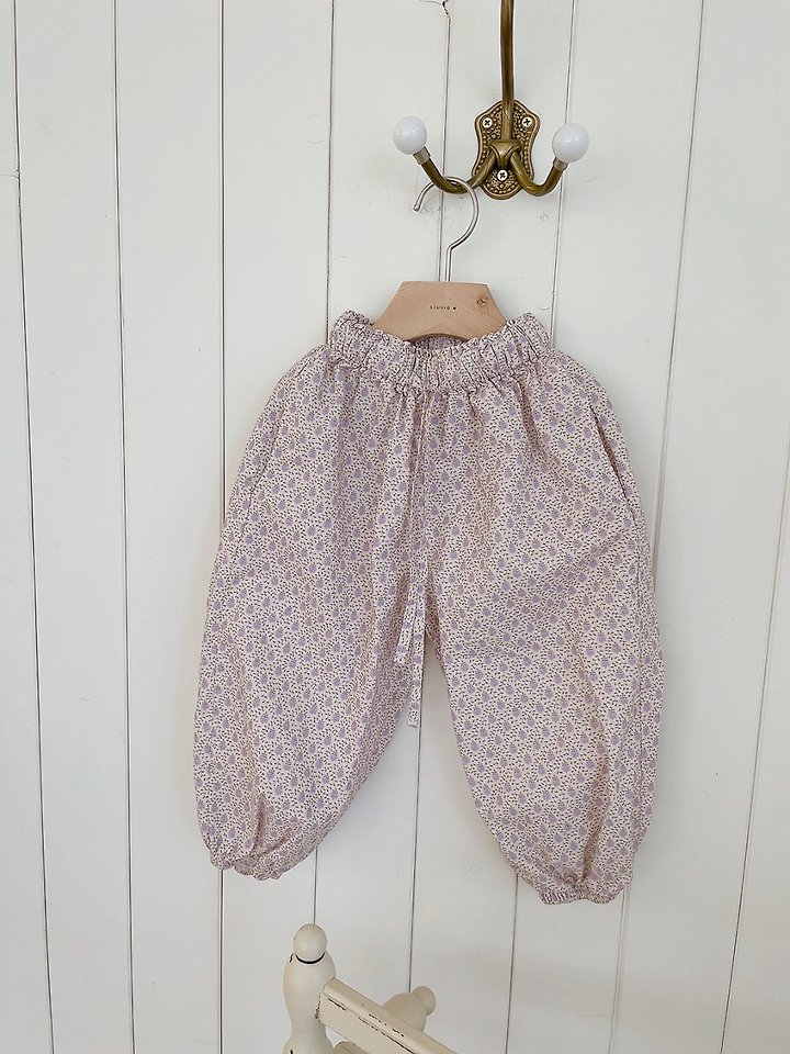 Studio M - Korean Children Fashion - #fashionkids - Nana Strap Flower Pants - 10