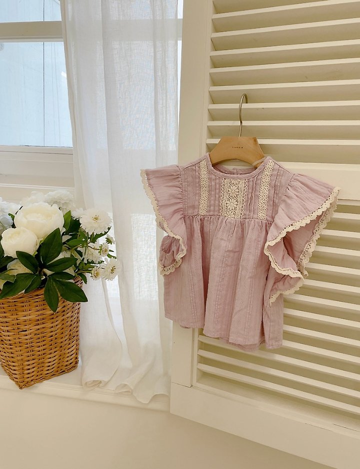 Studio M - Korean Children Fashion - #fashionkids - Misha Lace Blouse - 9