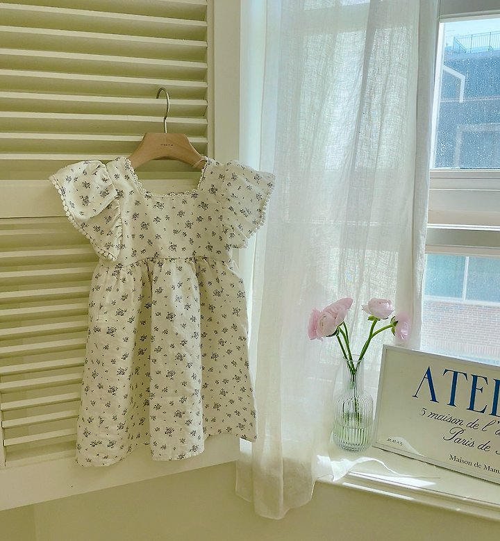 Studio M - Korean Children Fashion - #fashionkids - Blooming Linen One-piece - 7