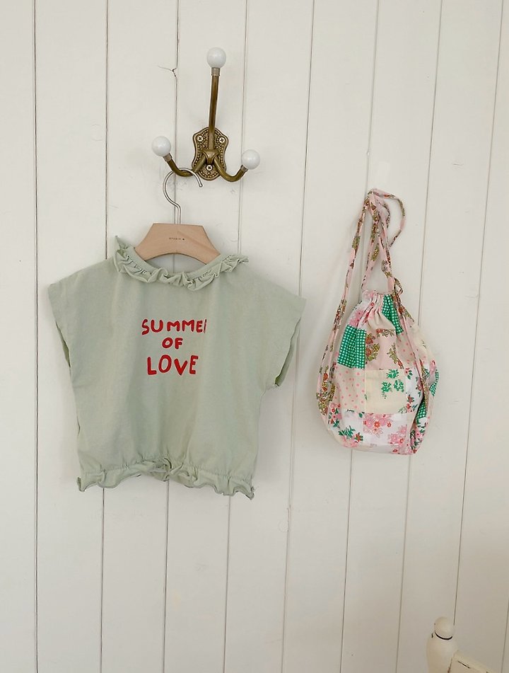 Studio M - Korean Children Fashion - #kidsshorts - Summer Love Frill Tee - 12