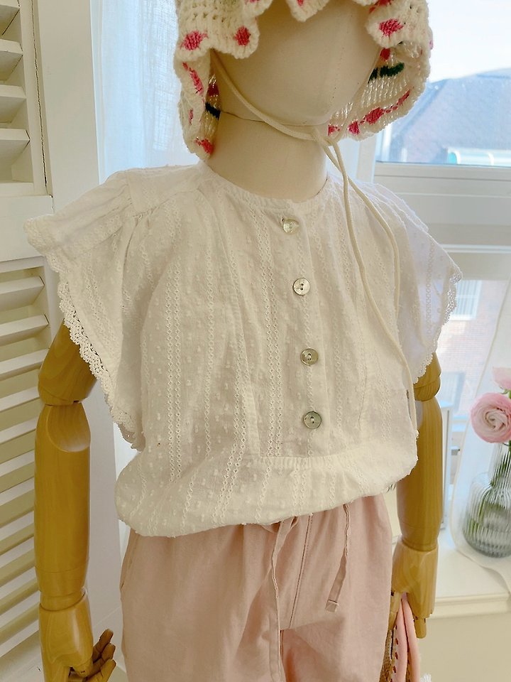 Studio M - Korean Children Fashion - #kidsshorts - Zadik Half-Open Blouse - 8