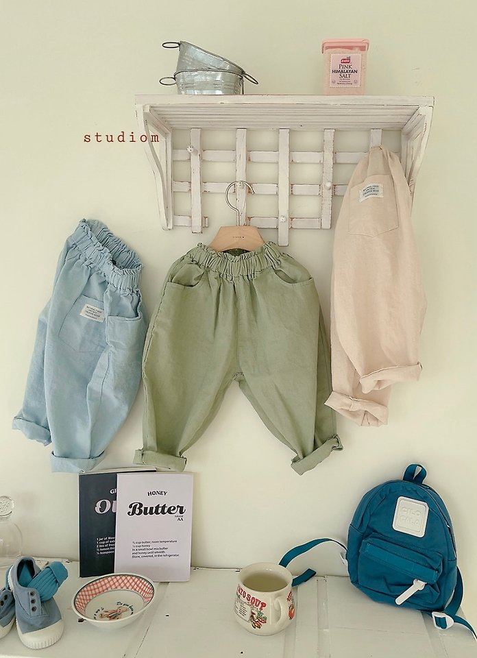 Studio M - Korean Children Fashion - #kidsshorts - Cotton Linen Wide Pants