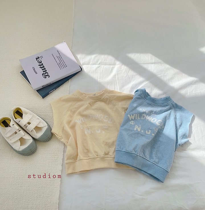 Studio M - Korean Children Fashion - #kidsstore - Pigment Print Tee