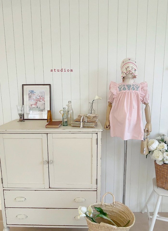 Studio M - Korean Children Fashion - #kidzfashiontrend - Louis Embroidery One-piece