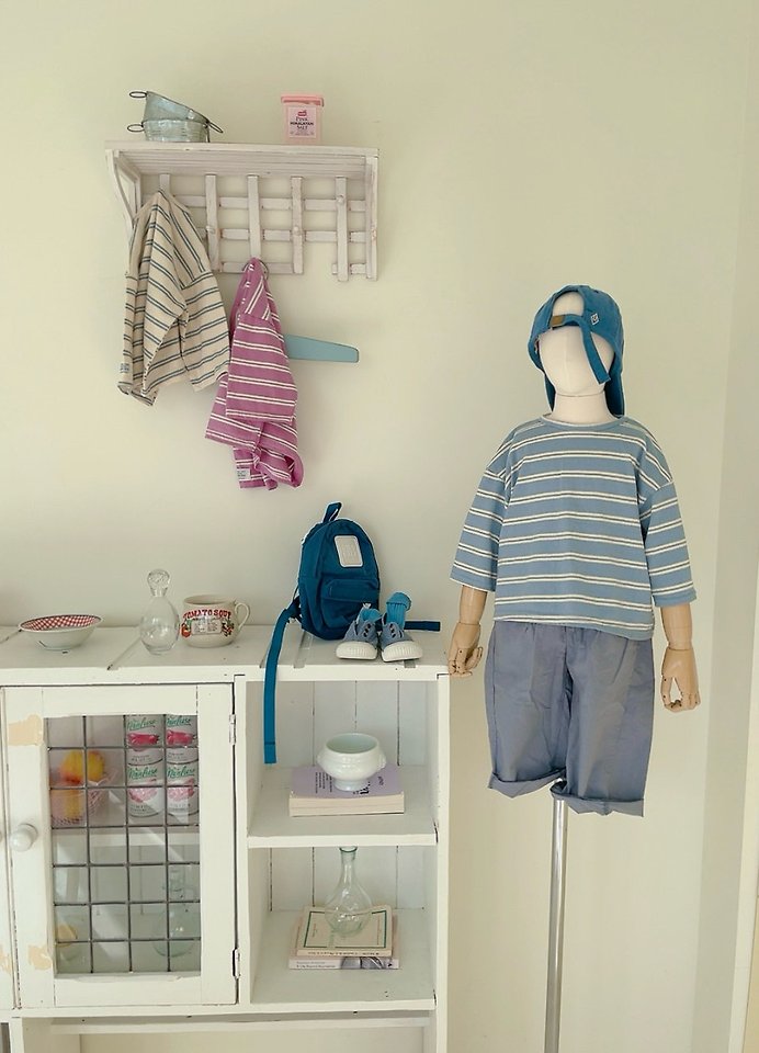 Studio M - Korean Children Fashion - #littlefashionista - Boxy Stripe Tee - 2