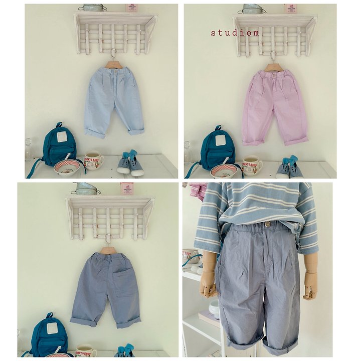 Studio M - Korean Children Fashion - #littlefashionista - One-Pin Tuck Wide Pants