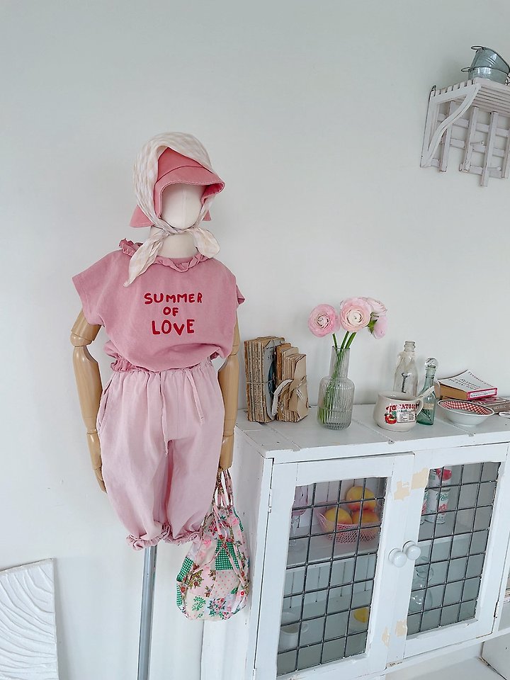 Studio M - Korean Children Fashion - #magicofchildhood - Summer Love Frill Tee - 3