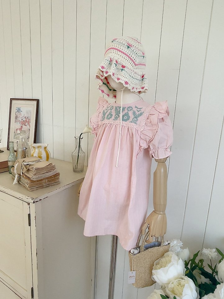 Studio M - Korean Children Fashion - #littlefashionista - Louis Embroidery One-piece - 4