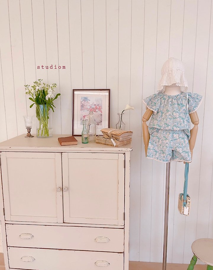 Studio M - Korean Children Fashion - #magicofchildhood - Paul & Joe Print Back Tie Blouse