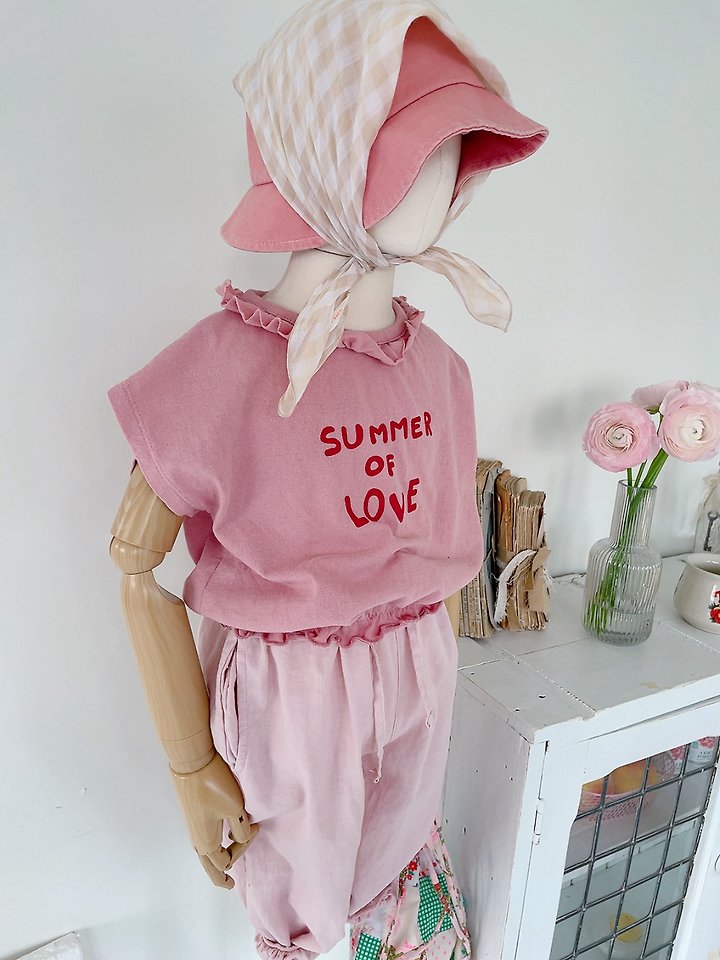 Studio M - Korean Children Fashion - #magicofchildhood - Summer Love Frill Tee - 4