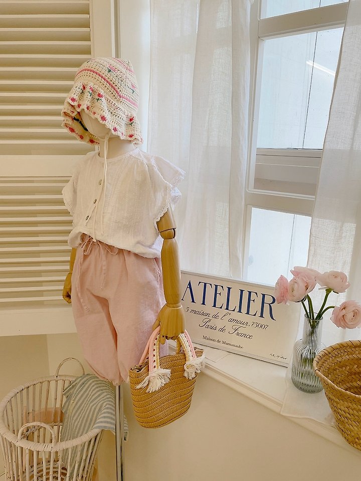 Studio M - Korean Children Fashion - #minifashionista - Gemma Linen Pants - 3
