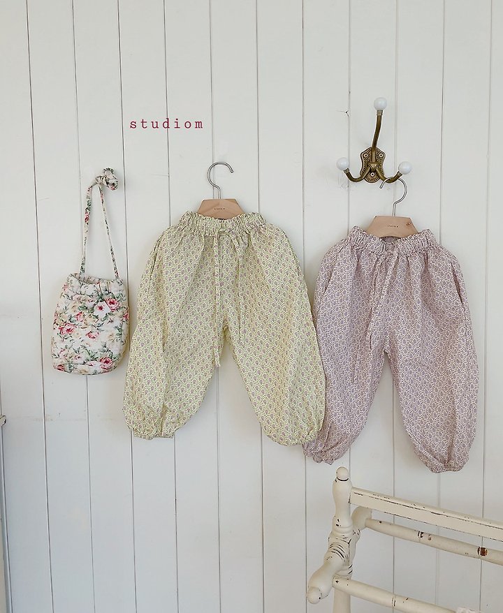 Studio M - Korean Children Fashion - #minifashionista - Nana Strap Flower Pants