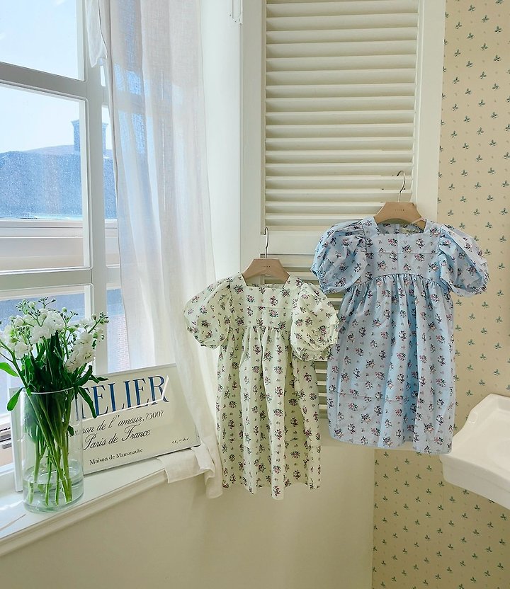 Studio M - Korean Children Fashion - #minifashionista - Flower Pintuck One-piece - 9